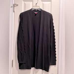 Vince Camuto Cut-Out Sleeve Cardigan in Black